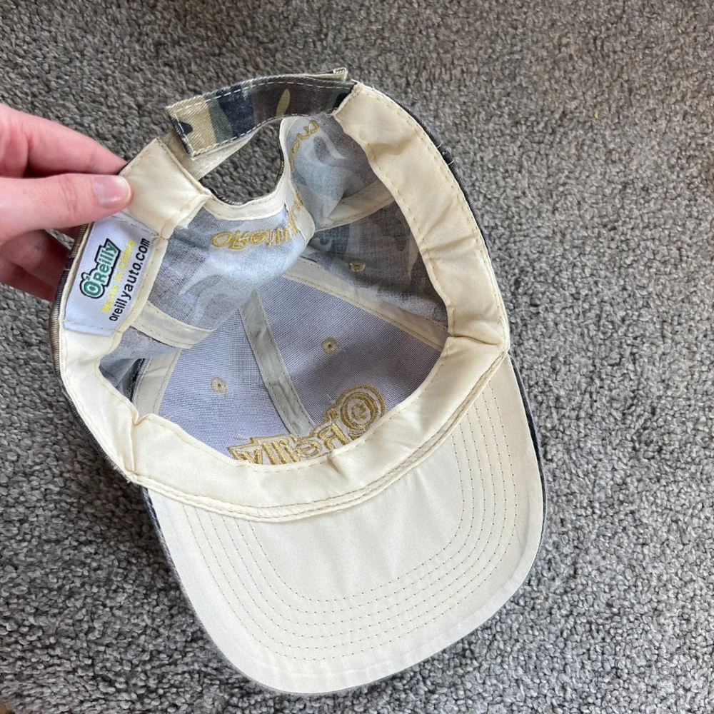vtg O'Reilly Auto Parts Baseball Cap Mens Camo Embroidered Adjustable Dad Hat